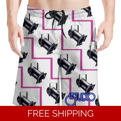 Le Studio Black Par Beach Shorts